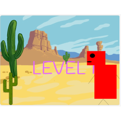 2-level Cactus Game with pictoblox